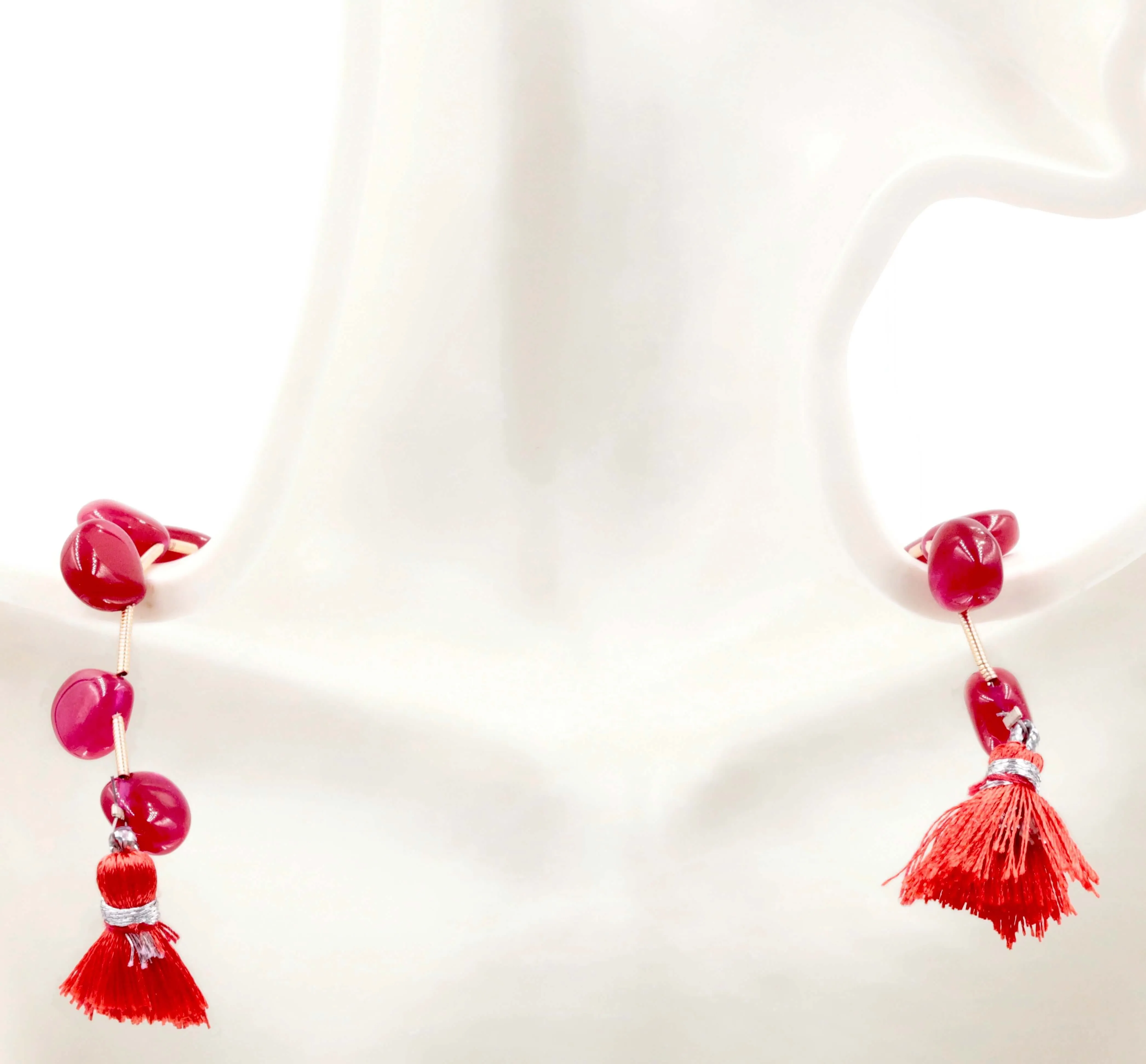 Natural Quartz Jewelry Ruby Quartz Strand July Birthstone Ruby Beads Ruby Quartz Heart Shape Strand DIY Jewelry Supplies SKU:6142115
