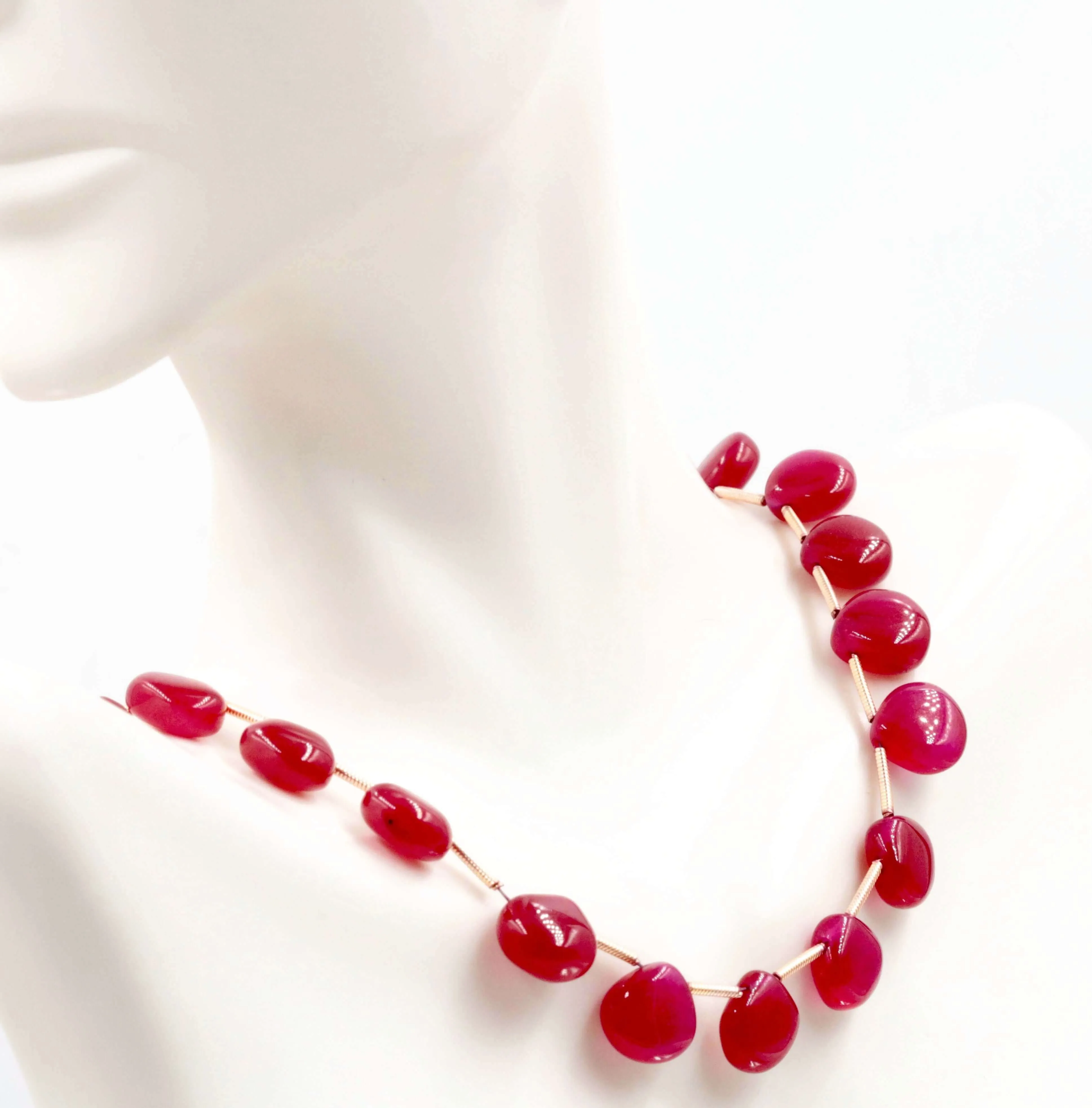 Natural Quartz Jewelry Ruby Quartz Strand July Birthstone Ruby Beads Ruby Quartz Heart Shape Strand DIY Jewelry Supplies SKU:6142115