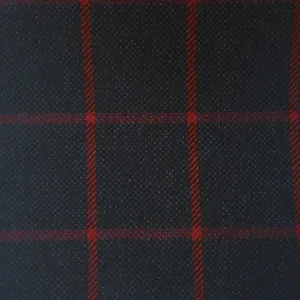 Navy With Red And Strawberry Check Country Tweed Jacketing