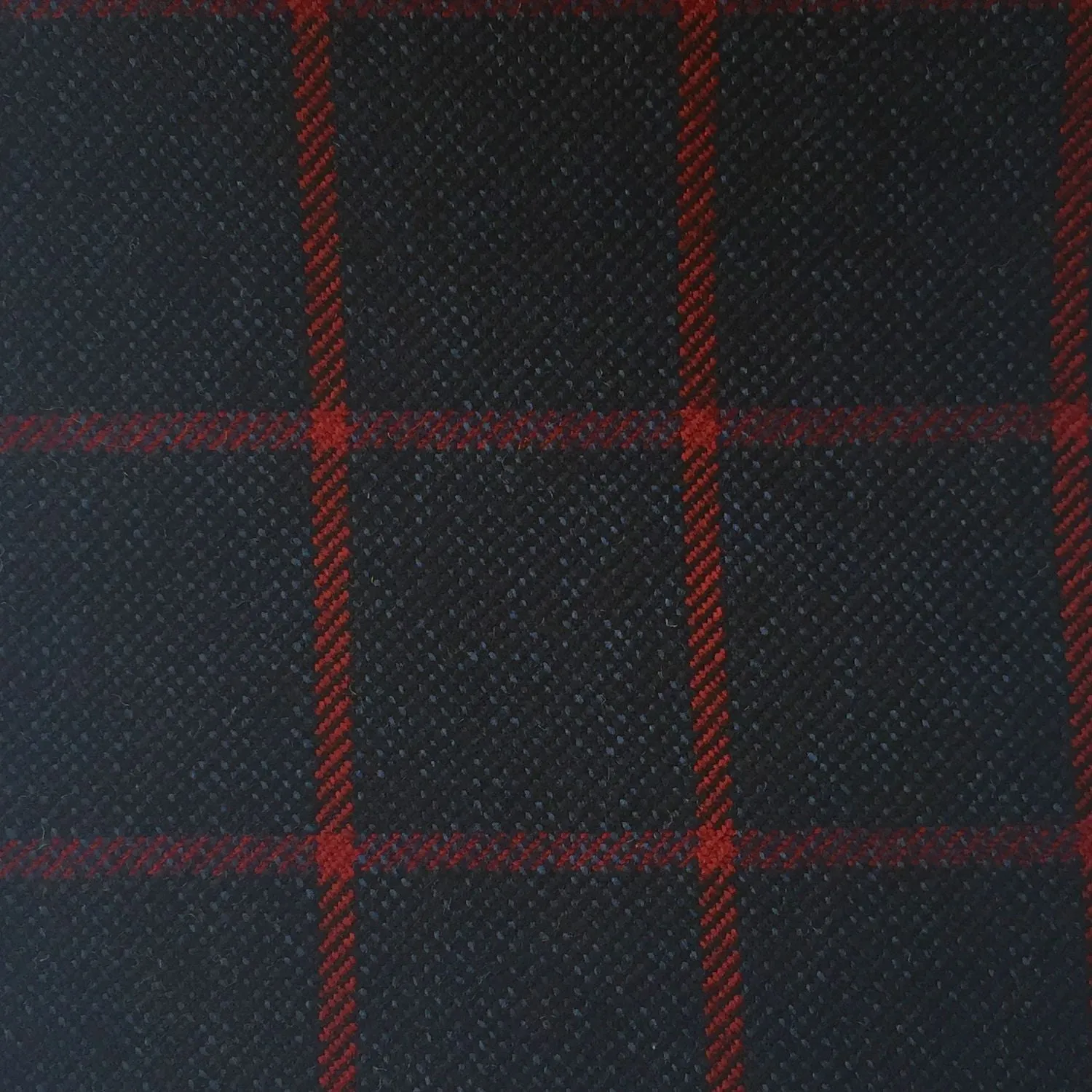 Navy With Red And Strawberry Check Country Tweed Jacketing