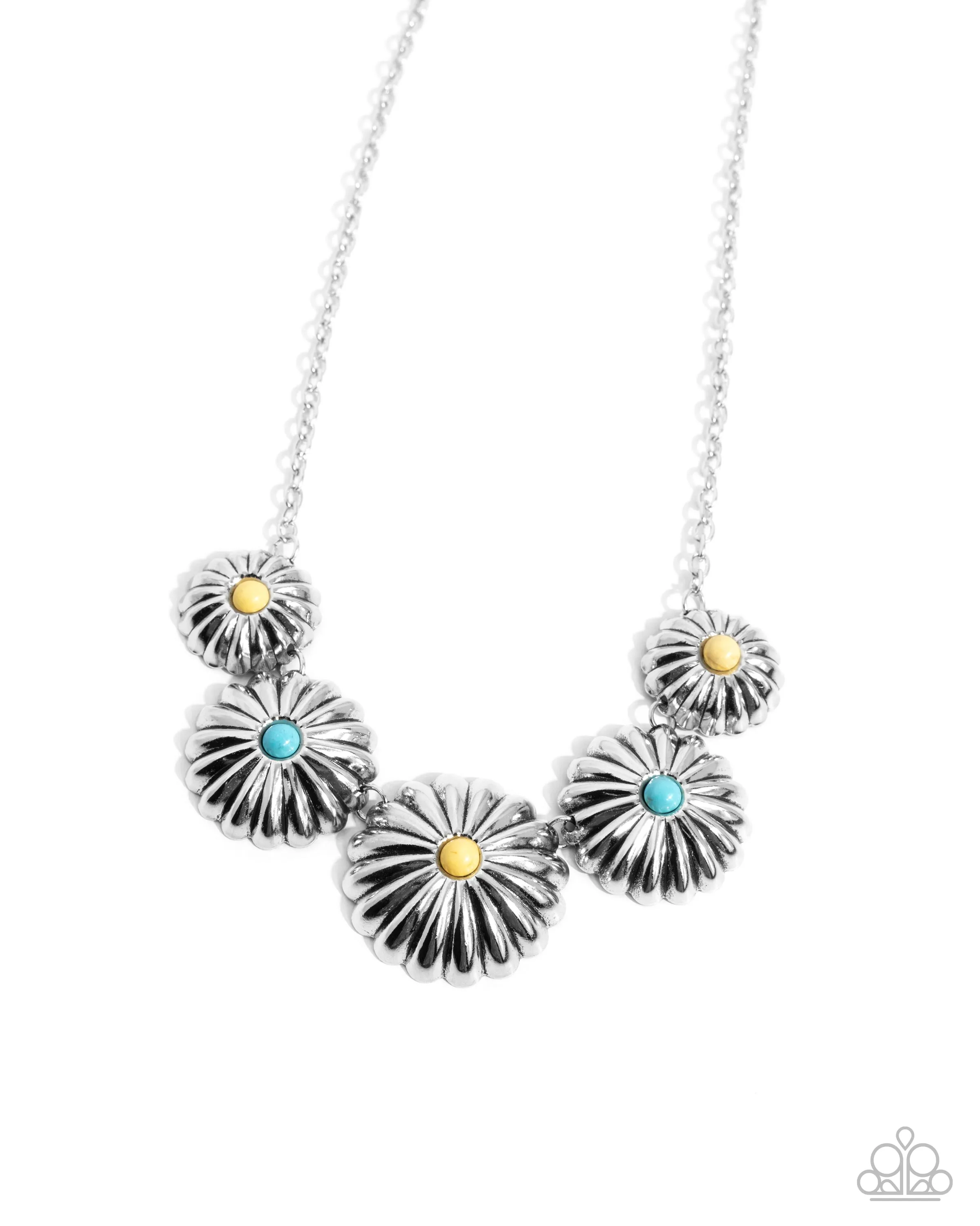 Necklace Palm Tree Promenade - Yellow SETB74