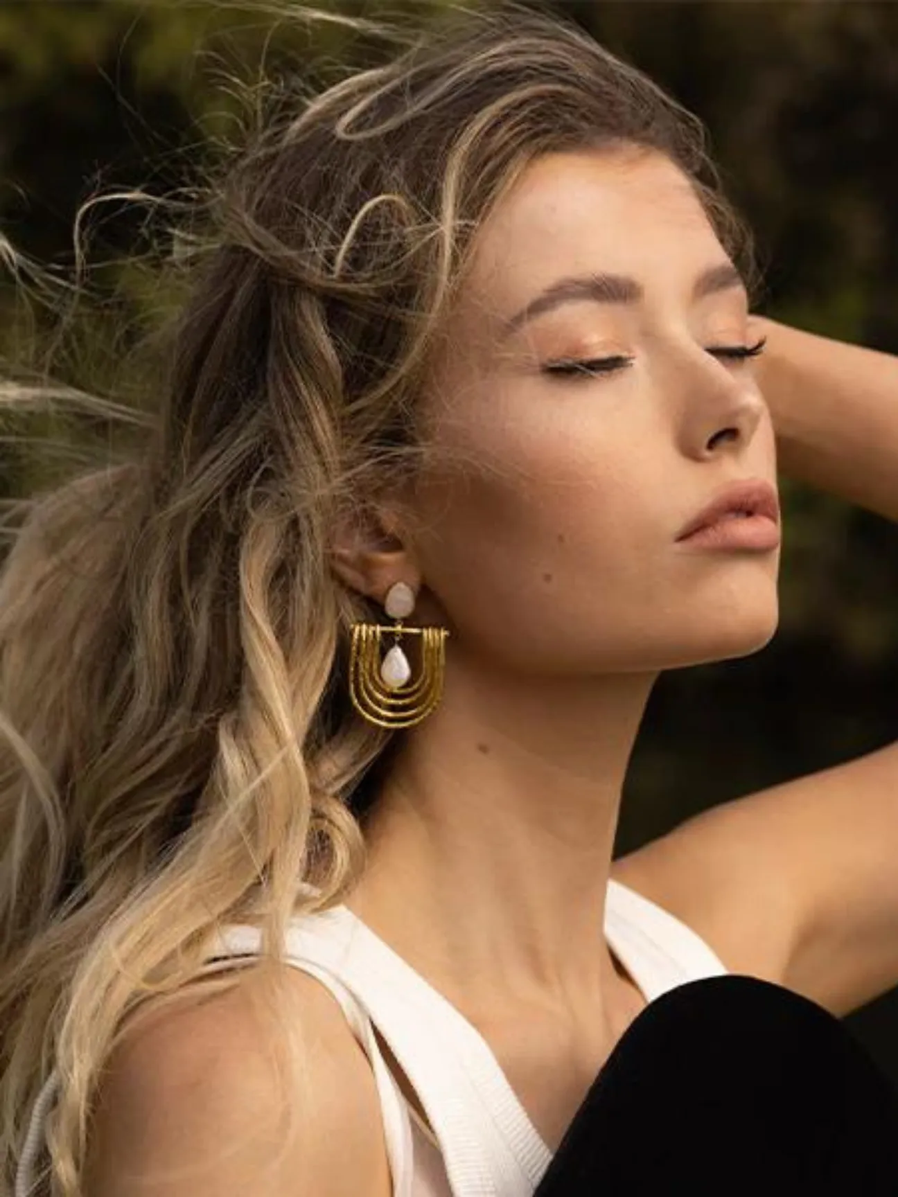 Olympia Stone Drop Earrings