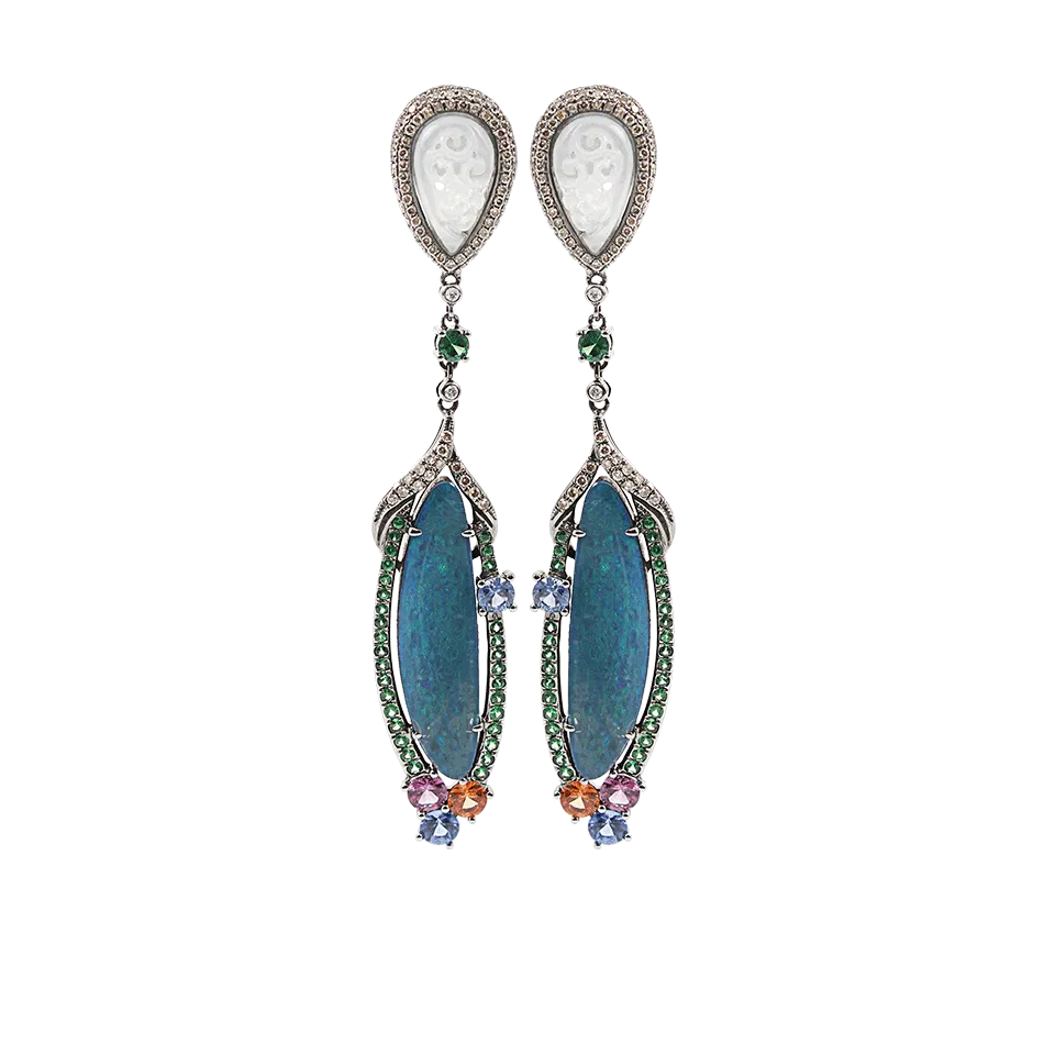 Opal and Jade Earrings