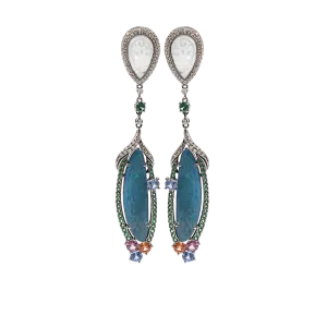 Opal and Jade Earrings