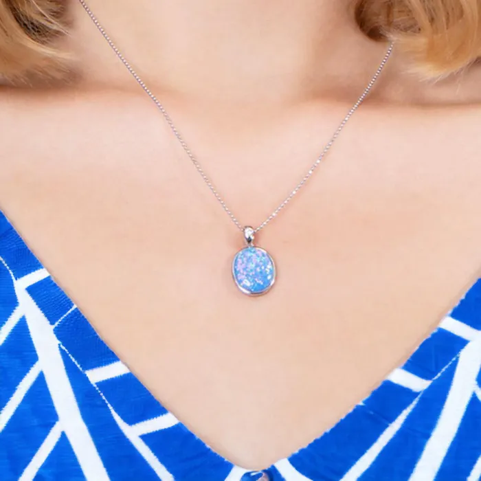 Opal Full Moon Pendant