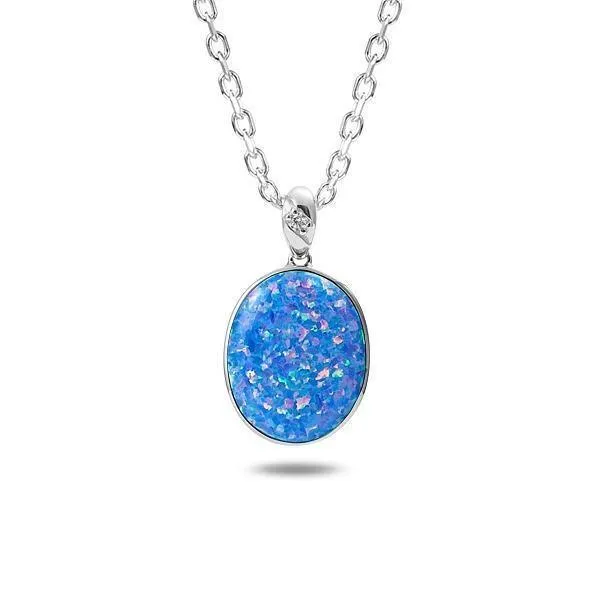 Opal Full Moon Pendant