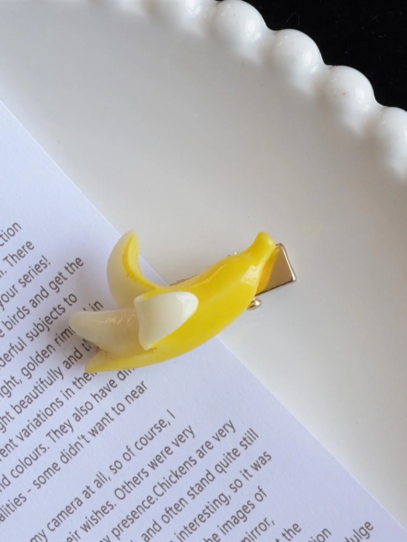 Open Banana Decor Hair Clip for Women Barrette Styling Hair Accessories