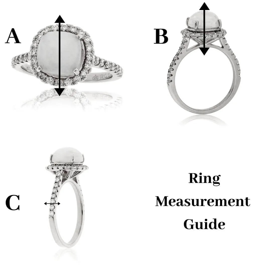 Oval Blue Sapphire and Diamond Halo Ring
