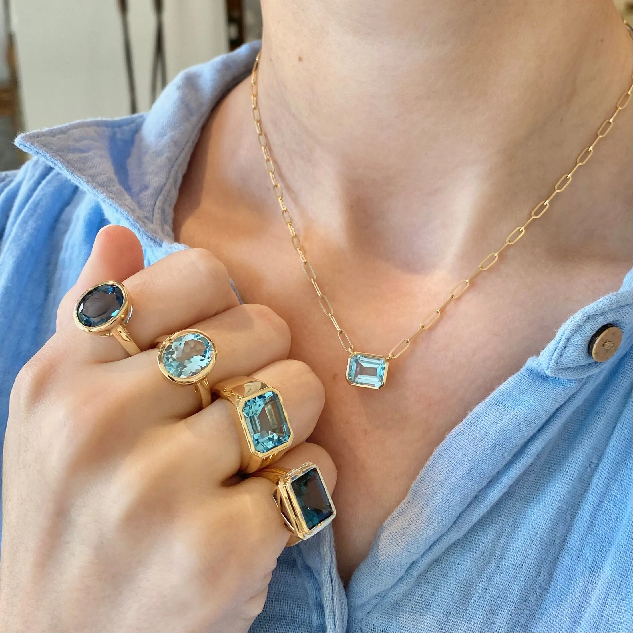 Oval London Blue Topaz Ring