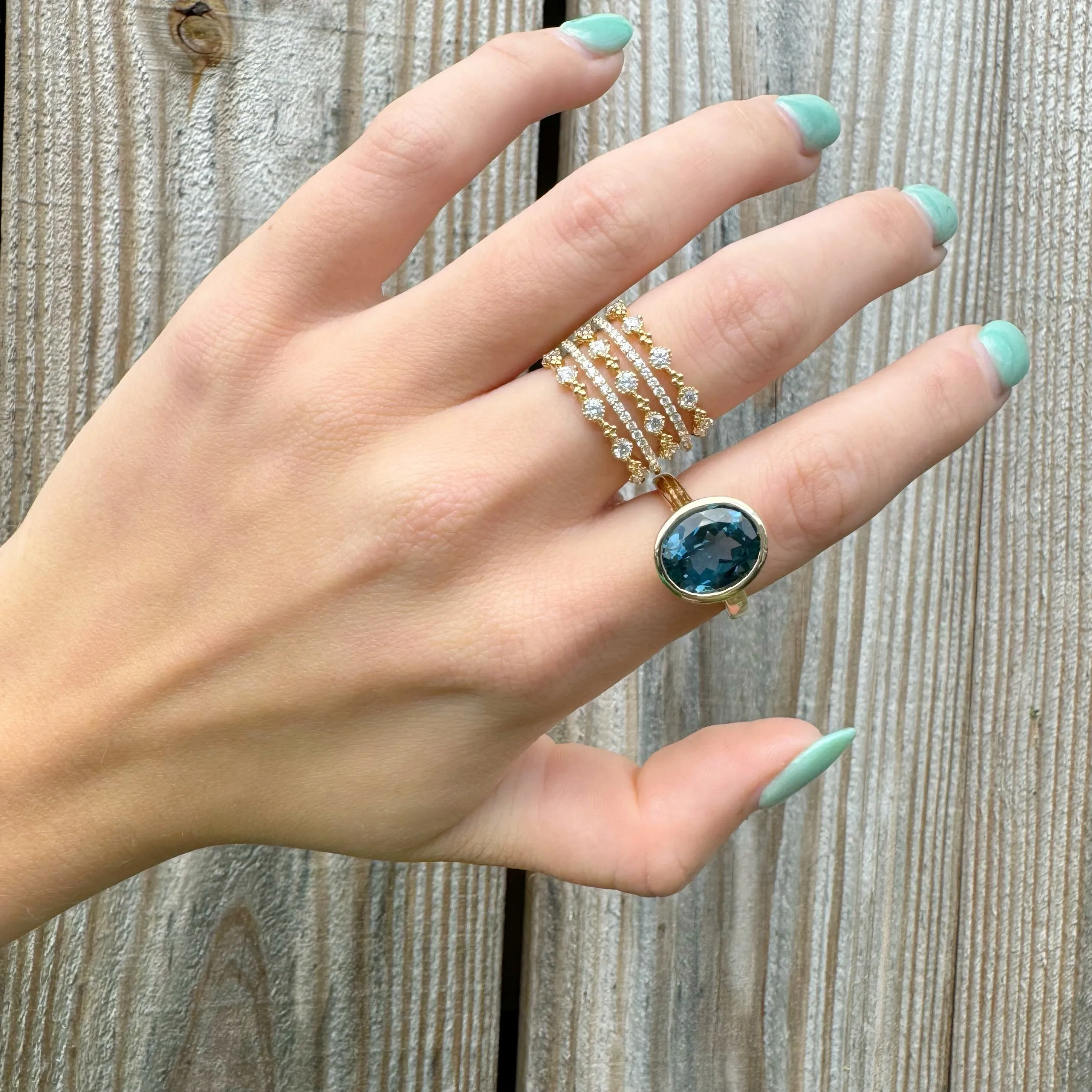 Oval London Blue Topaz Ring