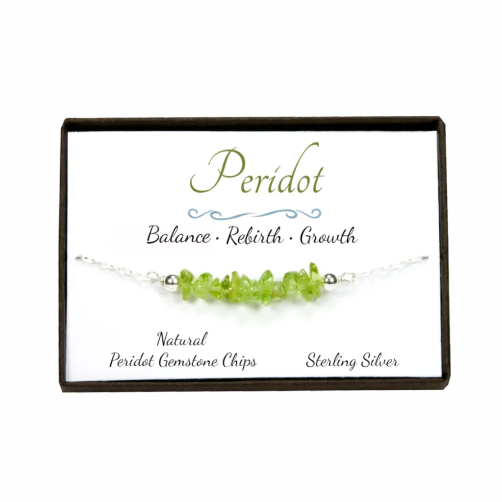 Peridot Sterling Silver Gemstone Bracelet