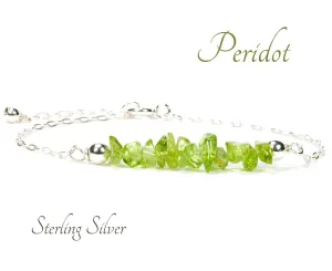 Peridot Sterling Silver Gemstone Bracelet