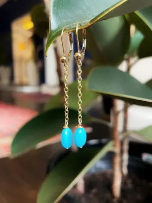 Plumb Silver Original Turquoise Earrings