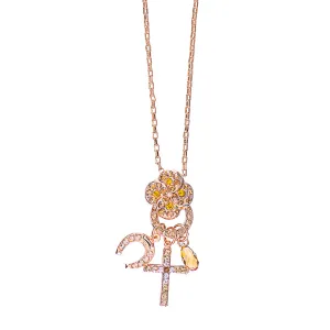 Quatrefoil Charms Pendant in "Chai" *Preorder*