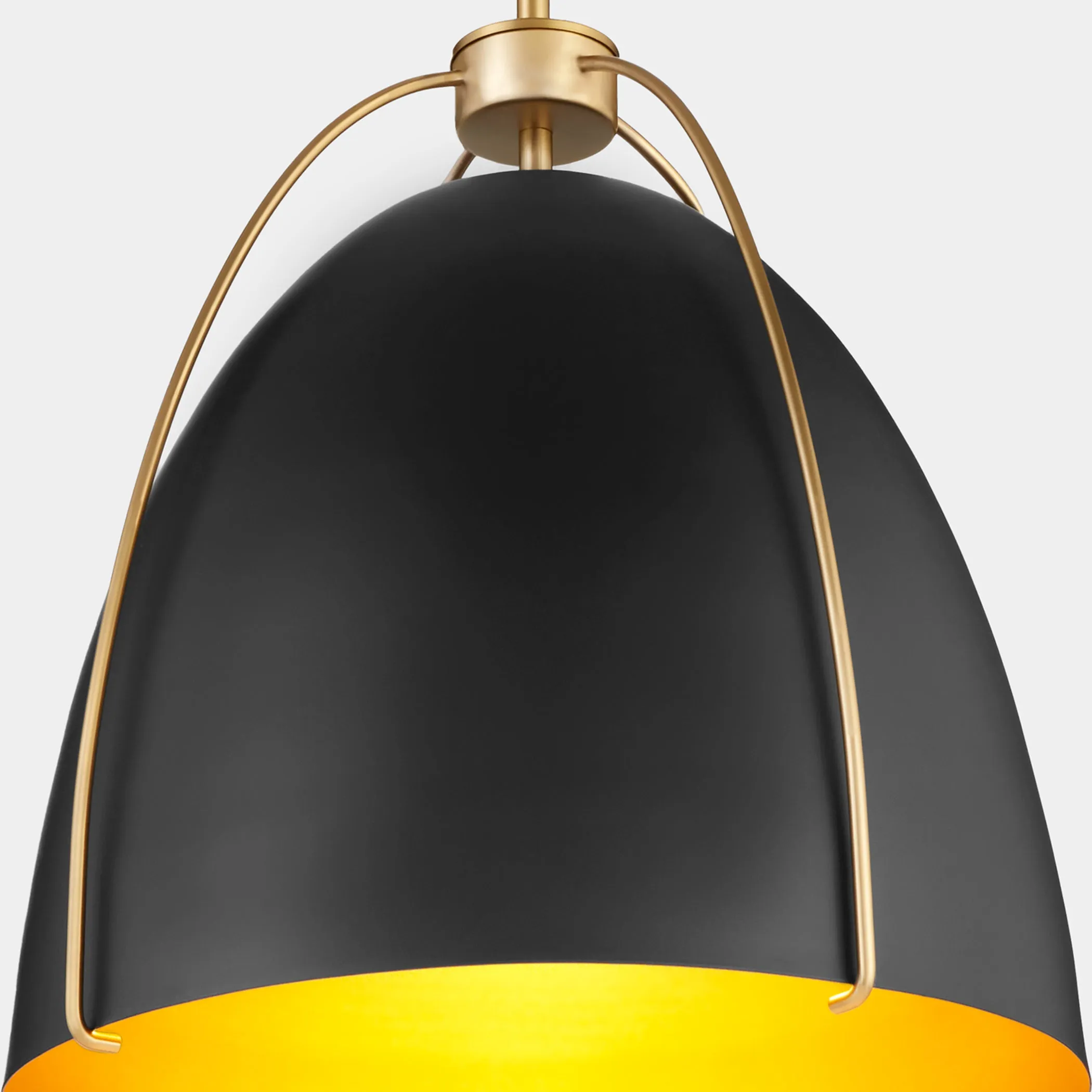 Quorum Jamie 860-3-5980 Pendant - Matte Black / Aged Brass 18" Transitional