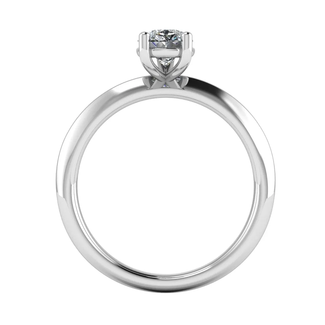 "Astrid" Solitaire Pear Cut Diamond Engagement Ring SSPS08