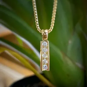 "Phoenix" Diamond Bar Pendant