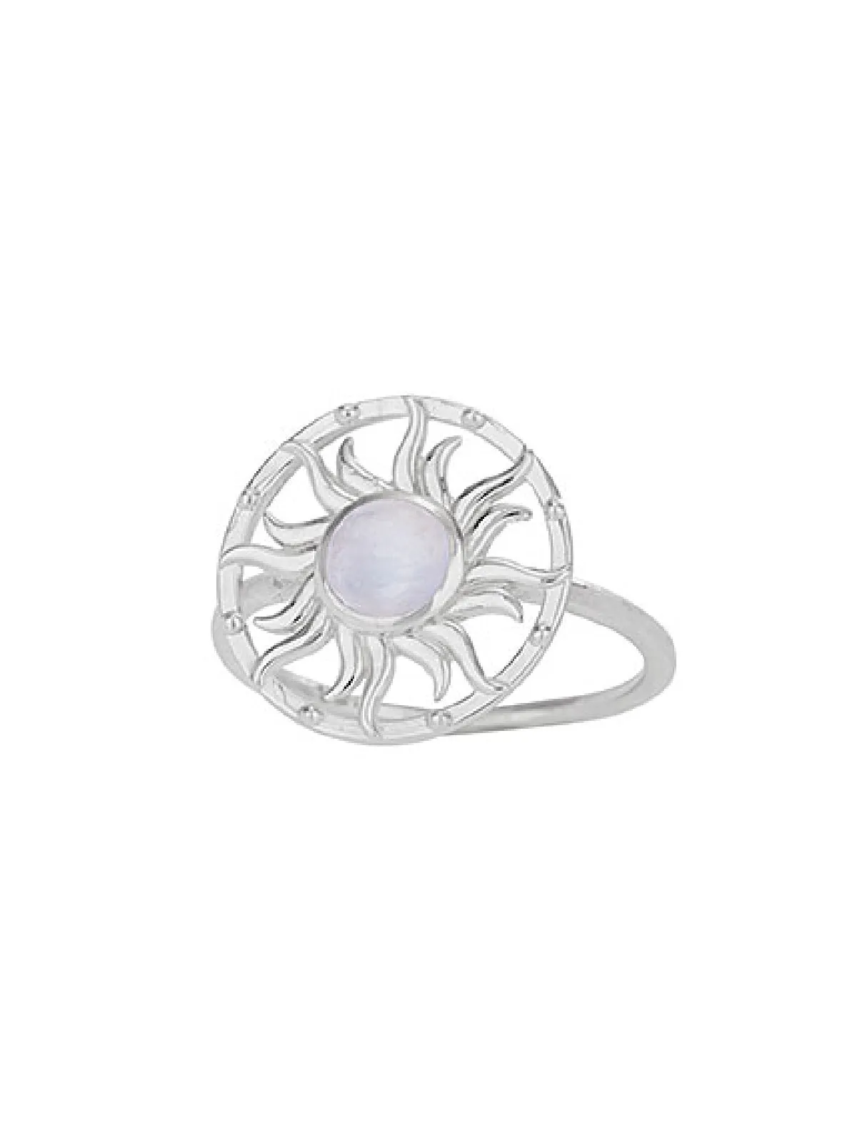 Rainbow Moonstone Sun Ring