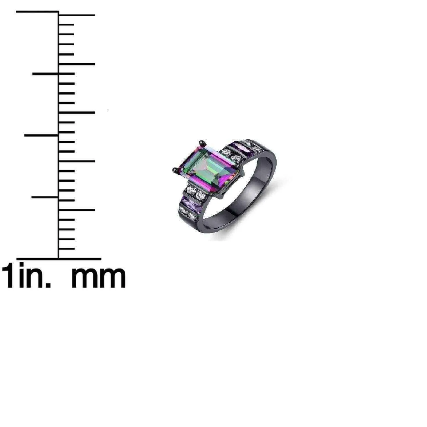 Rainbow Topaz Engagement Ring