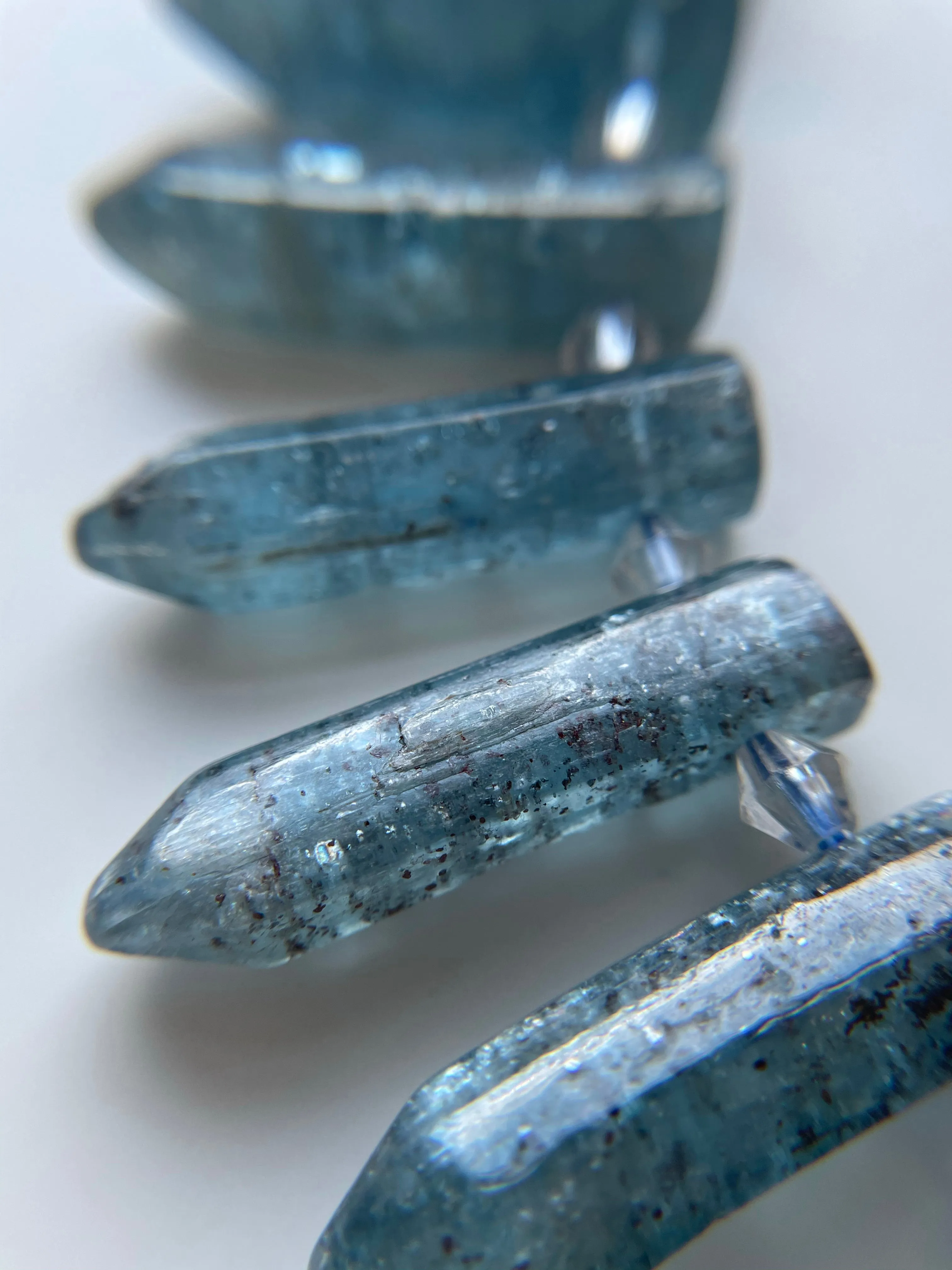 Raw Kyanite Gemstone Crystal Point Necklace