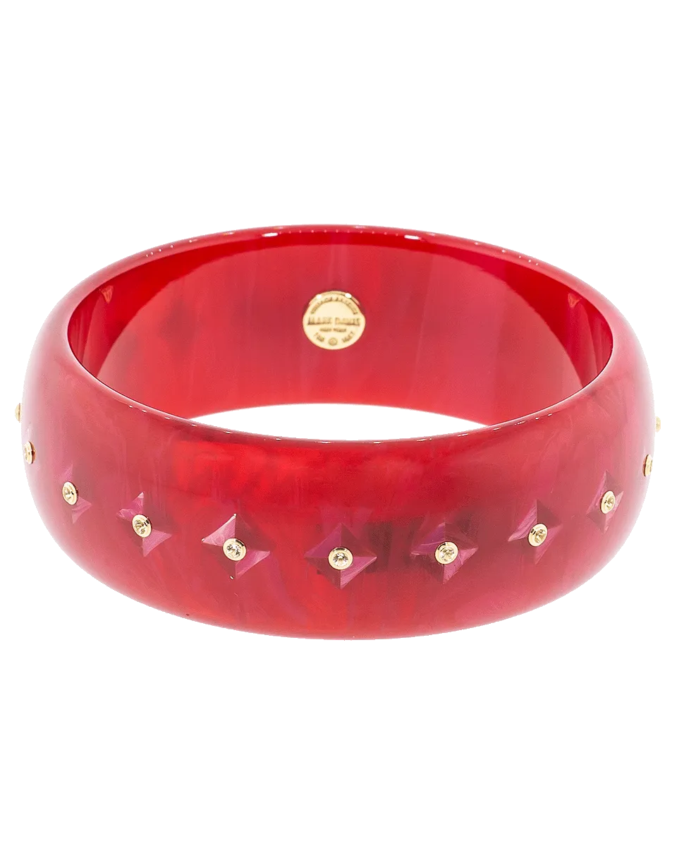 Red and Pink Bakelite Bangle