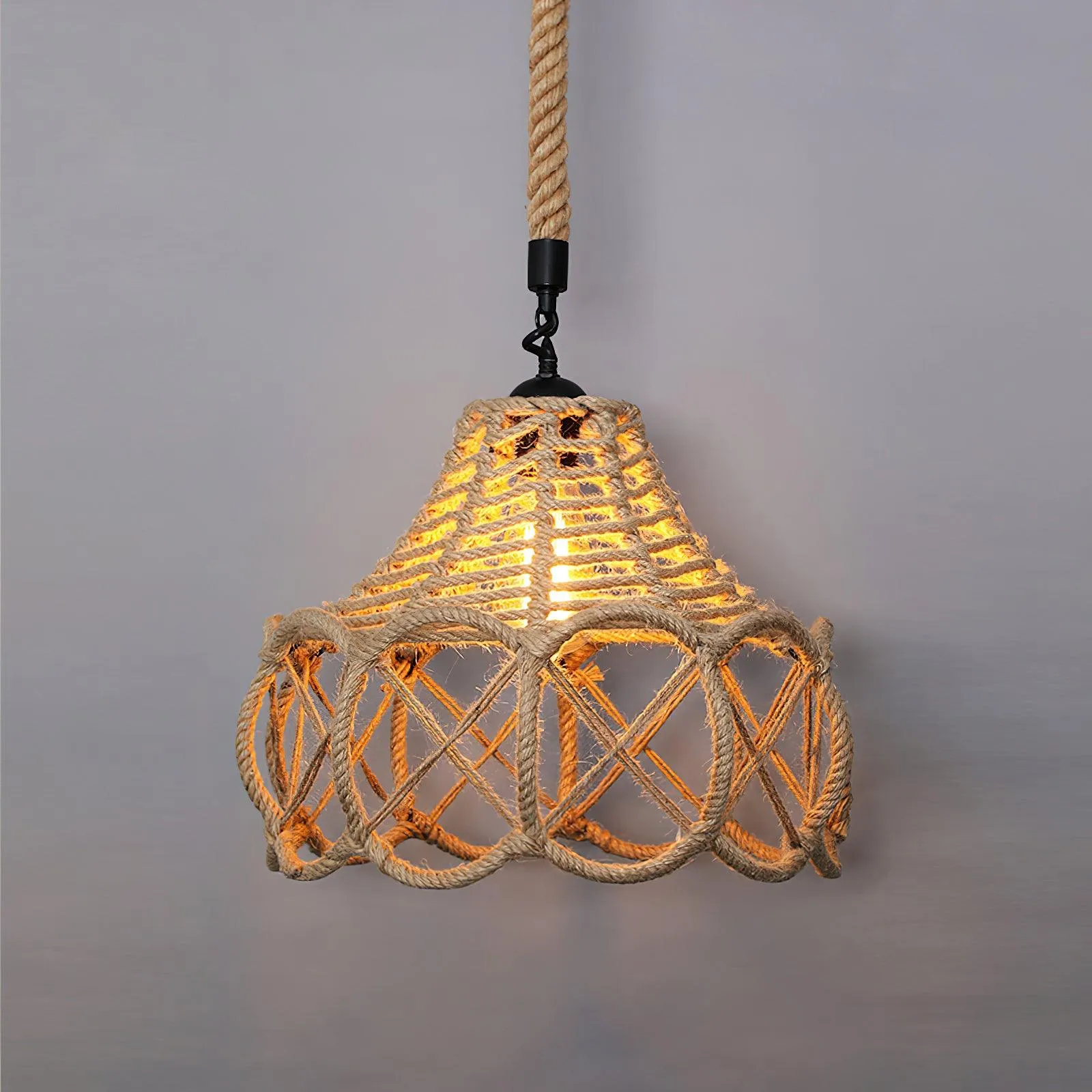 Retro Hemp Rope Interesting Pendant Light