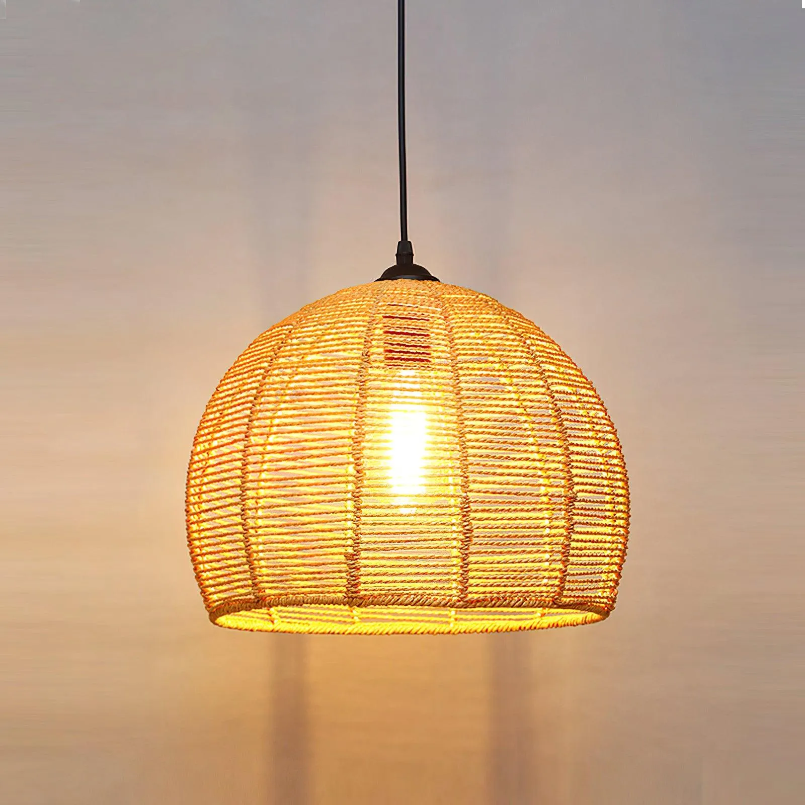 Retro Hemp Rope Interesting Pendant Light