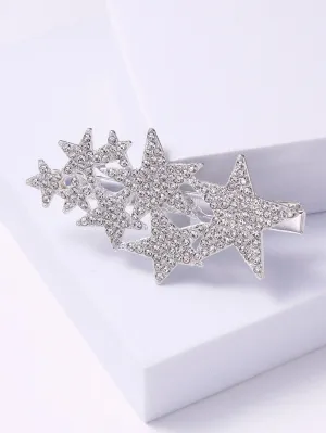 Rhinestone Star Composition Decor Hair Clip for Women Barrette Styling Hair