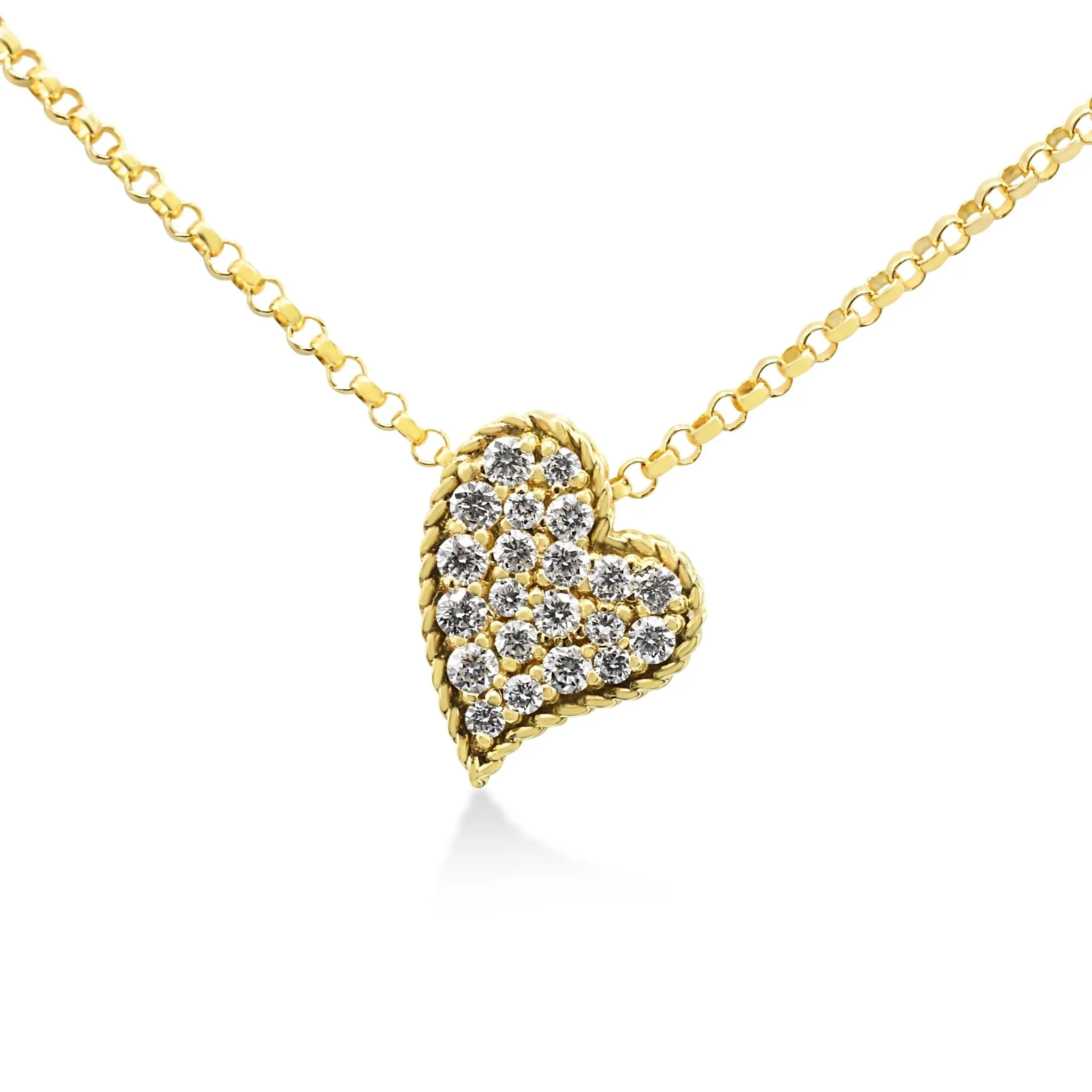 Roberto Coin Princess Small Diamond Heart Pendant Necklace