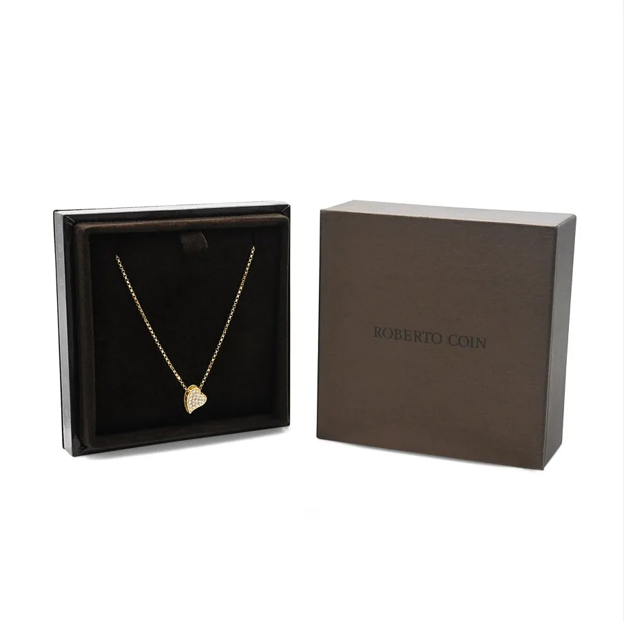 Roberto Coin Princess Small Diamond Heart Pendant Necklace