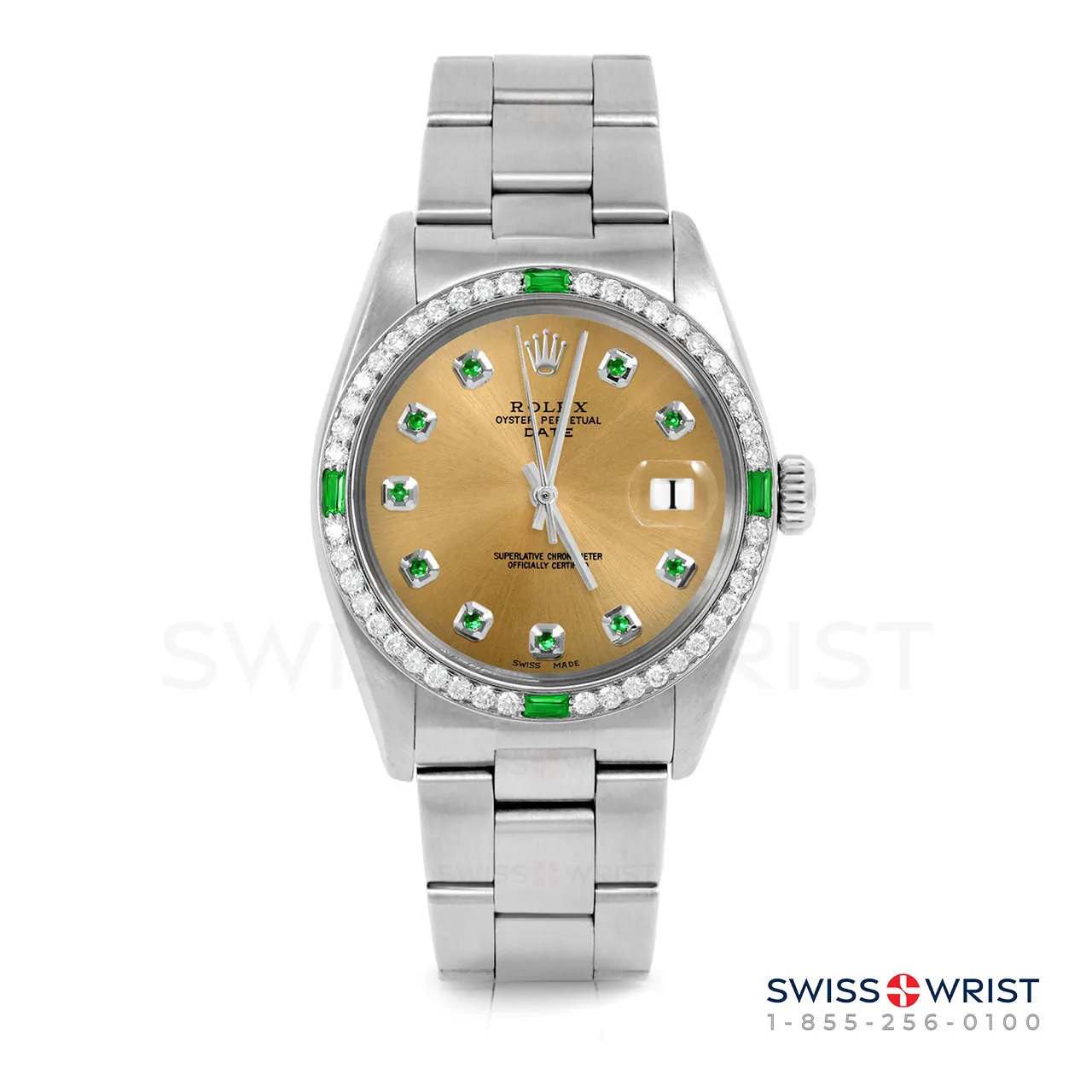 Rolex Date 34mm | 1500-SS-CHM-EMD-AM-4EMD-OYS