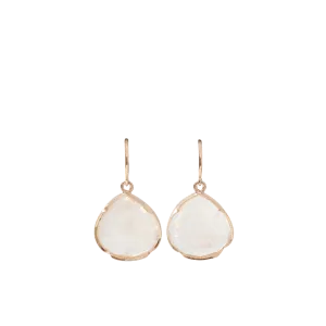 Rose Cut Rainbow Moonstone Earrings