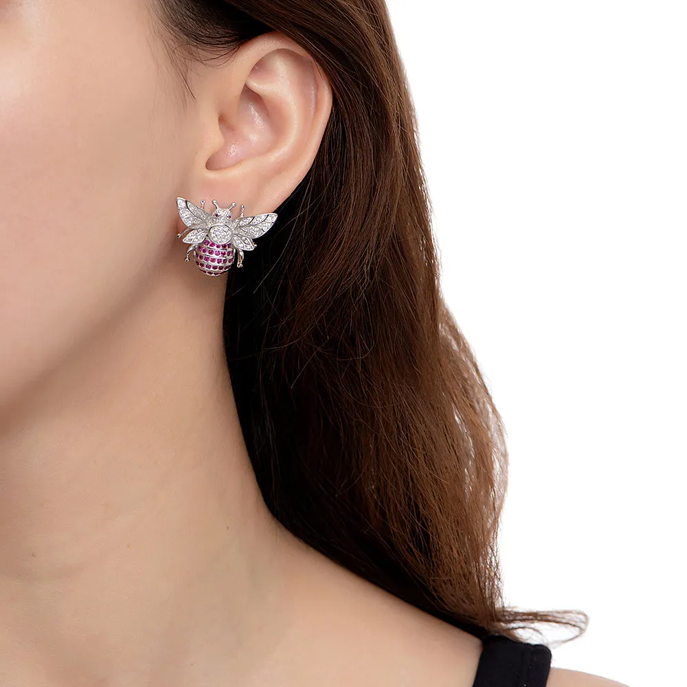 Ruby Bee Statement Earrings