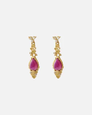 Ruby Skull Drops / Earrings