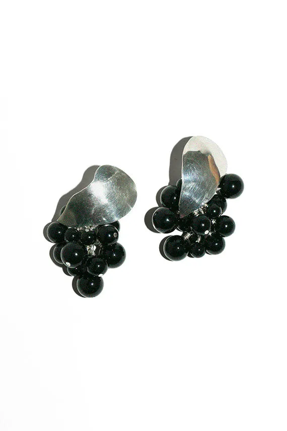 Silver Grape Earrings