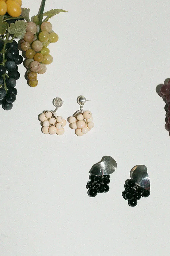 Silver Grape Earrings