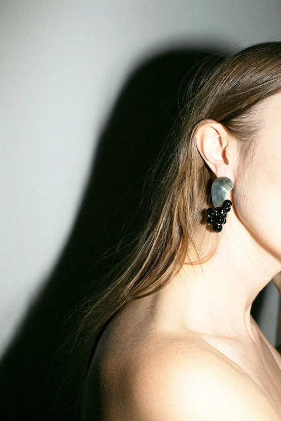 Silver Grape Earrings