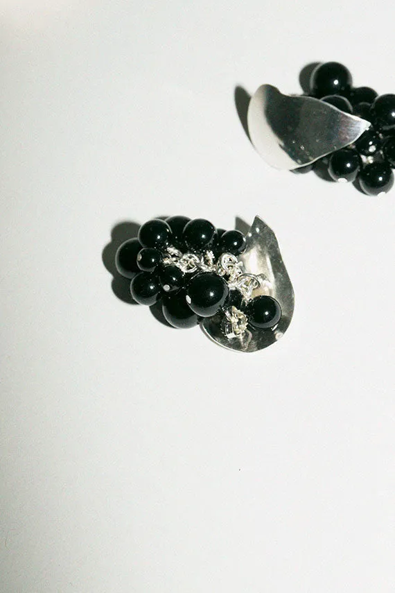 Silver Grape Earrings