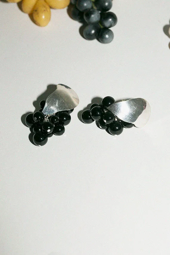 Silver Grape Earrings