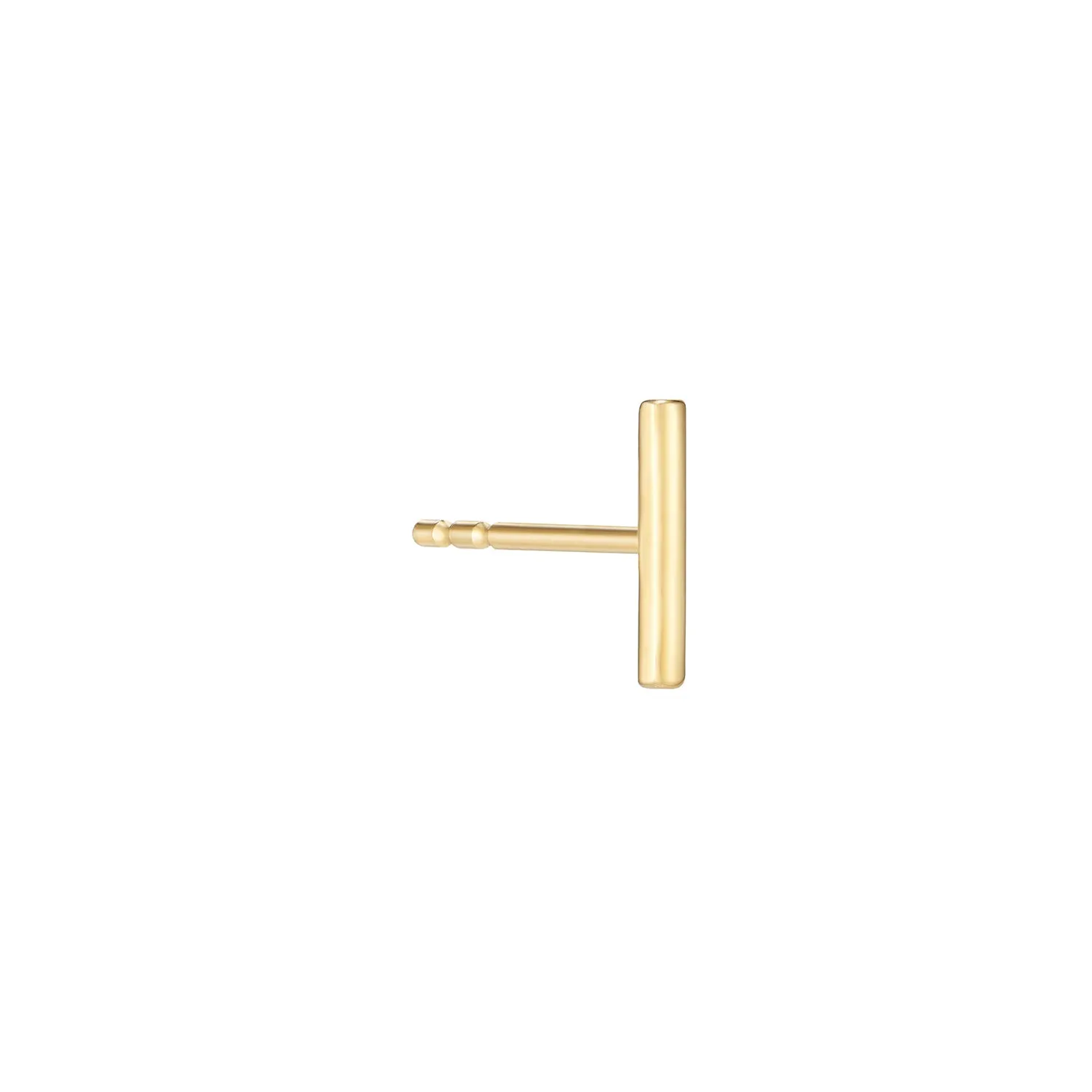 Slim Bar Stud Earring- 14K Gold