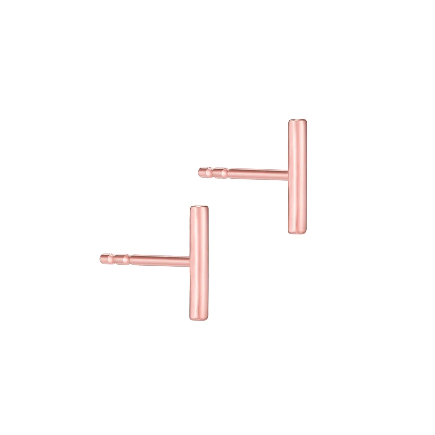 Slim Bar Stud Earring- 14K Gold