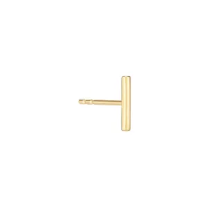 Slim Bar Stud Earring- 14K Gold