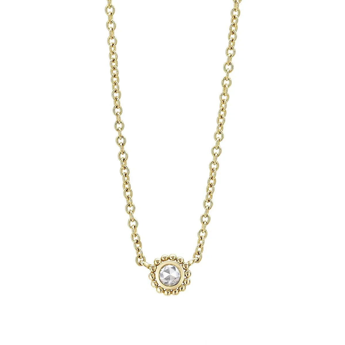 Small Rose Cut Diamond Necklace
