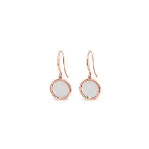 Sonia White Opal Rose Gold Drop Earrings