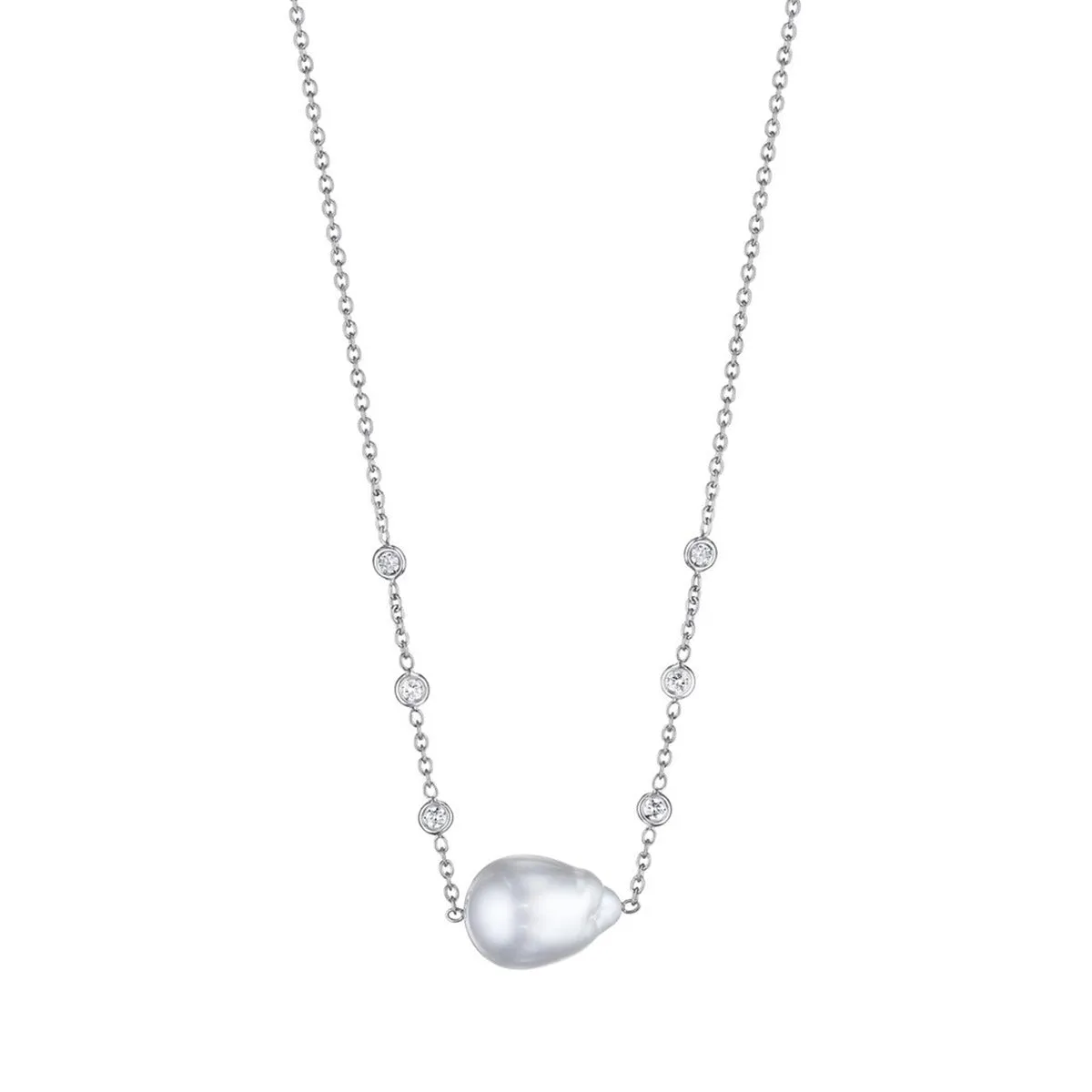 South Sea Pearl and Diamond Eyeglass Necklace