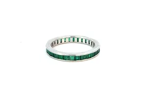 Stackable Emerald Eternity Band