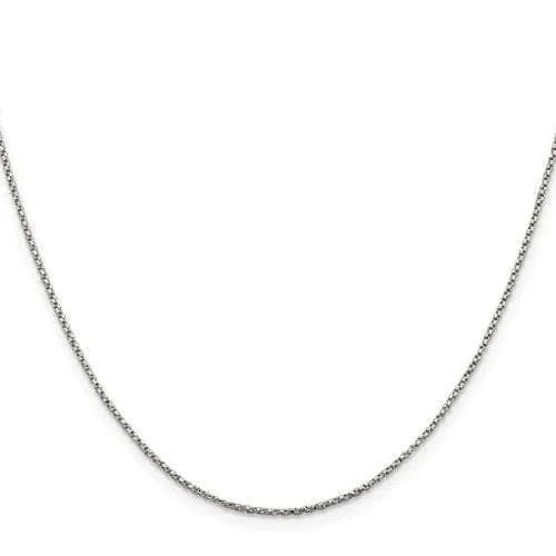 Sterling Silver 1 mm Solid Box Chain with Jump Ring
