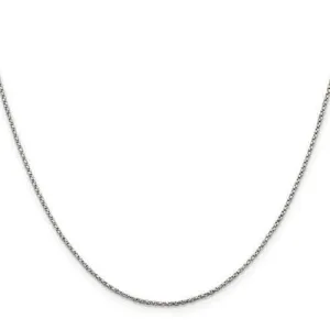 Sterling Silver 1 mm Solid Box Chain with Jump Ring