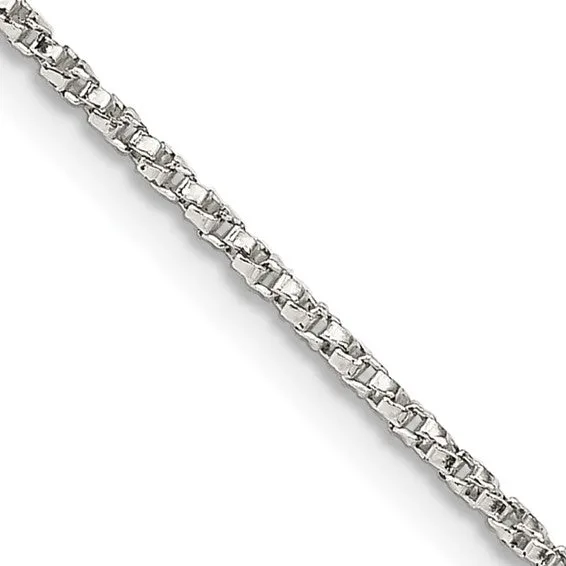 Sterling Silver 1 mm Solid Box Chain with Jump Ring
