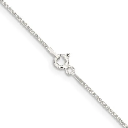 Sterling Silver 1 mm Solid Box Chain with Jump Ring